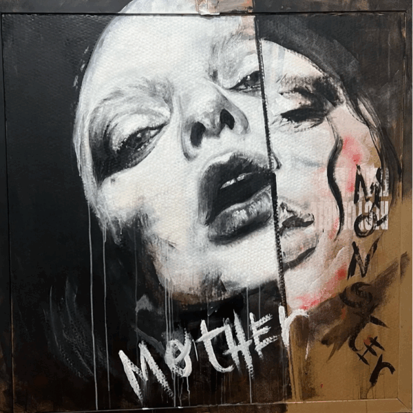 Mother Monster, por Jesús Arrúe Mother Monster 131 x 131 cm Técnica mixta de acrílico y óleo sobre cartón(Obra disponible)